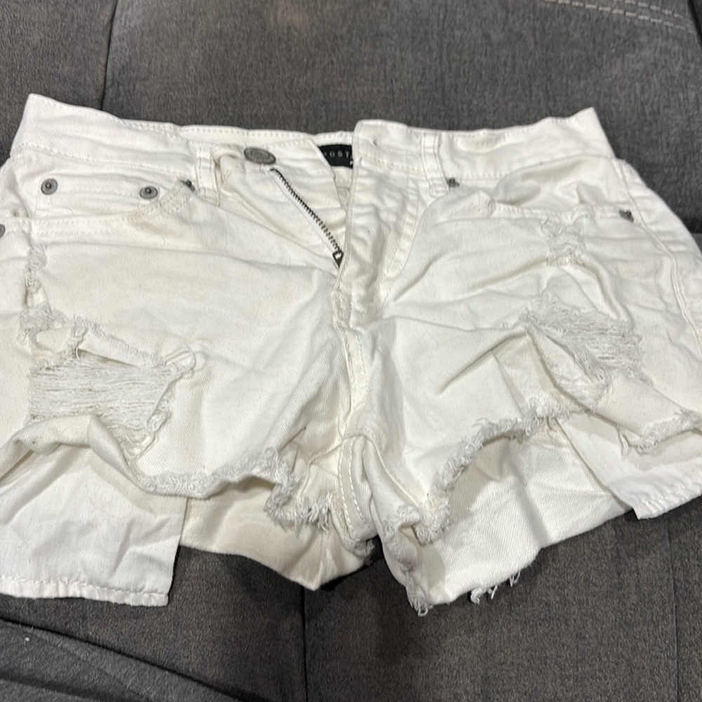 Aeropostale white denim shorts - high waisted shorty